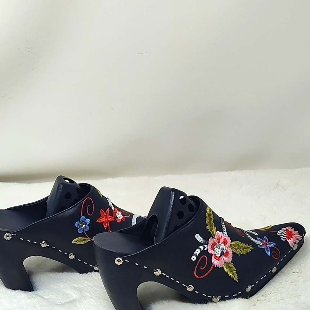 Beautiful Sequin Studded Platform Mules Size 36 - Picture 4 of 8
